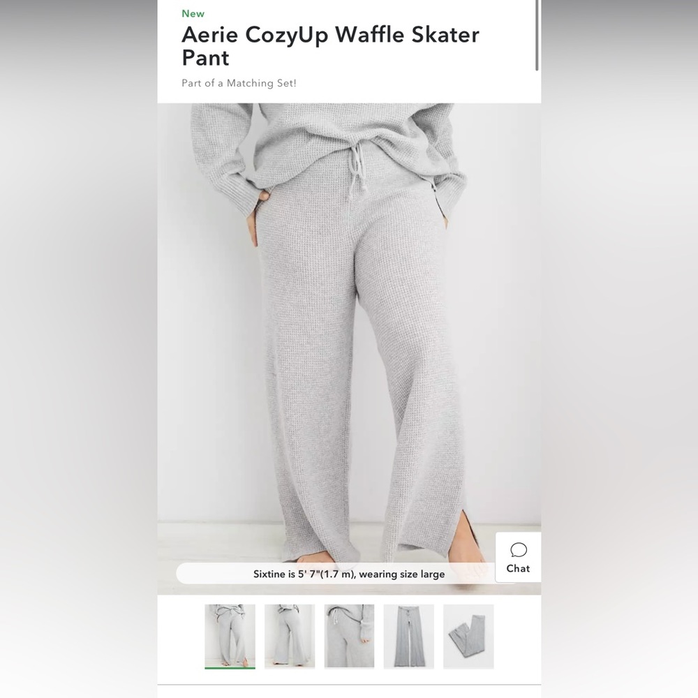 Aerie CozyUp Waffle Skater Pant